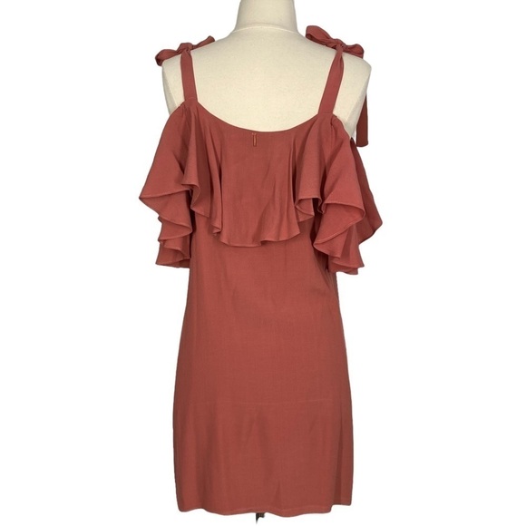 MISA Emil Mauve Pink Shoulder Tie Dress XS - Picture 4 of 9